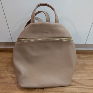 Matt & Nat Neutral Beige Vegan Leather Backpack